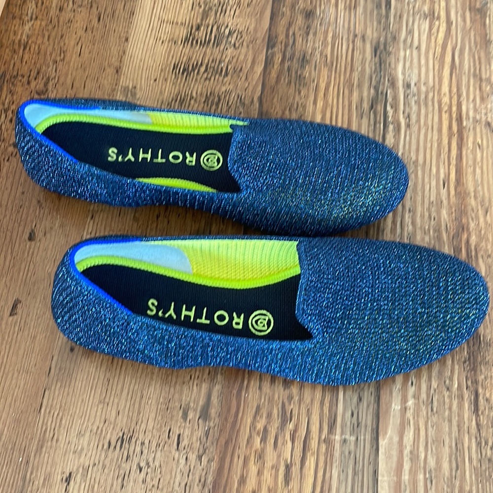Black Friday Rothy’s metallic lattice loafers